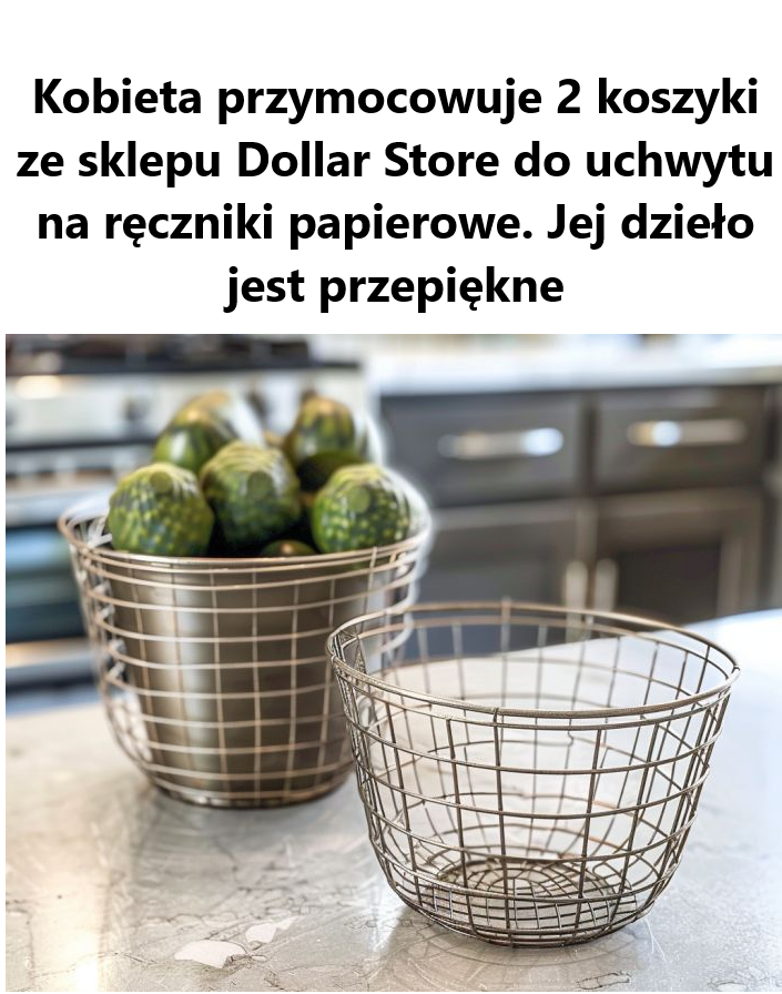 Lady przekształca kosze ze sklepu Dollar Store w piękny dwupoziomowy stojak do przechowywania