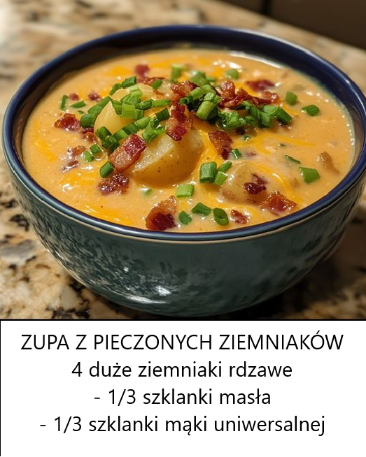 Zupa z pieczonych ziemniaków