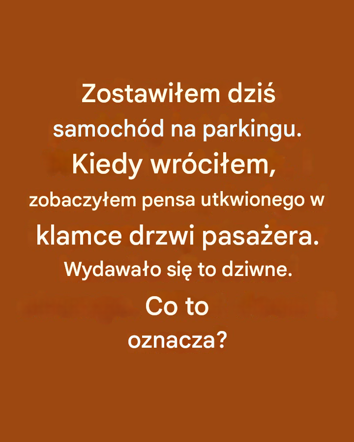 Nigdy wcześniej o tym nie słyszałem