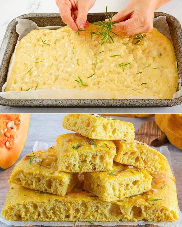 Focaccia z dyni: przepis na wysoką i miękką, jesienną przekąskę na zakwasie