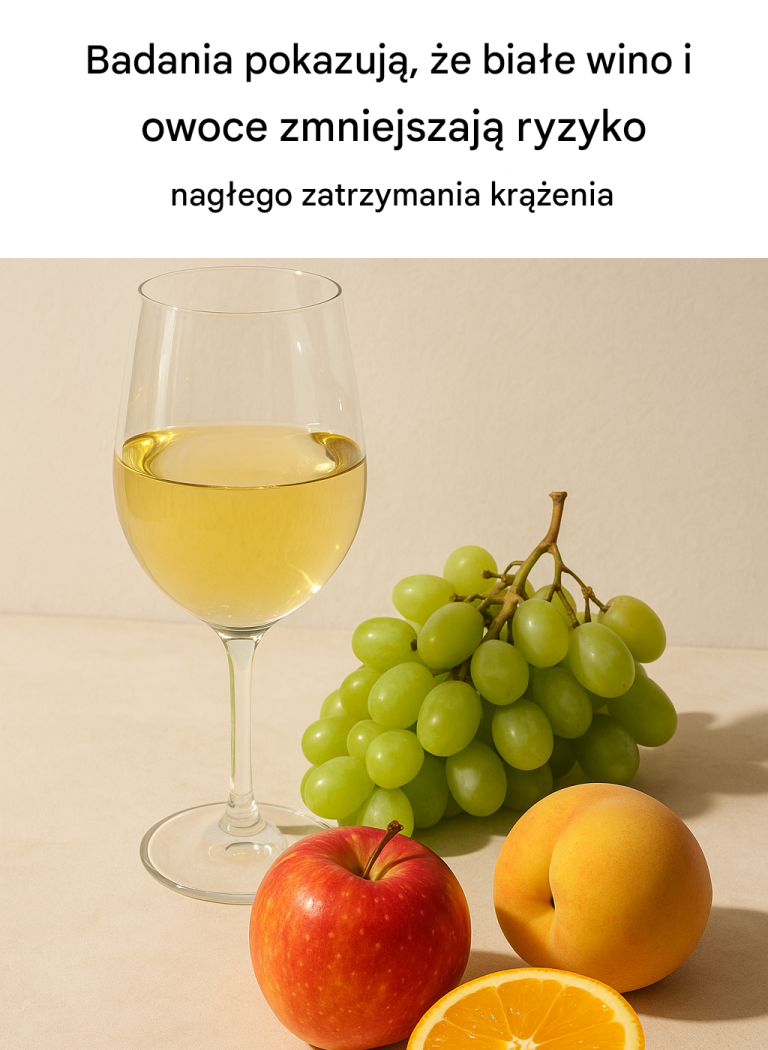 Białe wino i owoce obniżają ryzyko nagłego zatrzymania akcji serca, pokazują badania