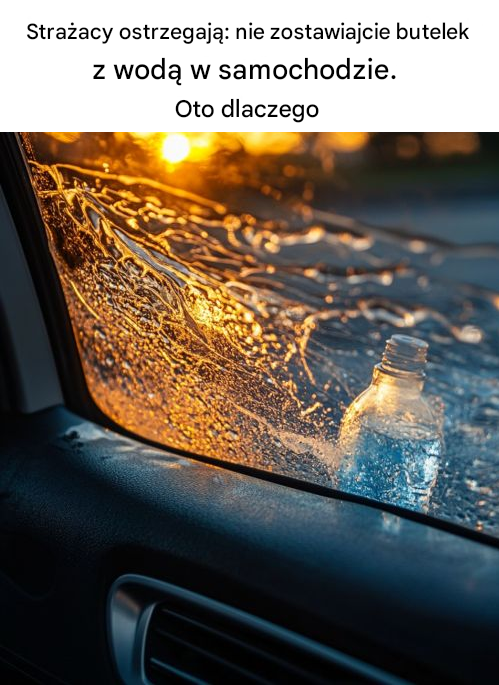 Strażacy ostrzegają: nie zostawiajcie butelek z wodą w samochodzie. Oto dlaczego